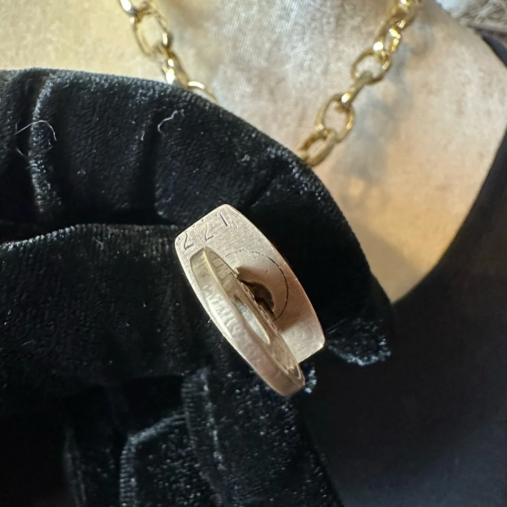 Authentic Rare Vintage Louis Vuitton Lock & Key #221 on Gold Necklace